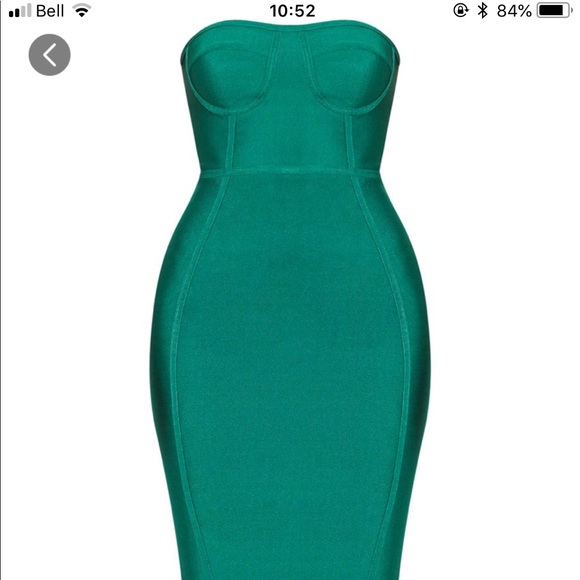 PLT Green bandage frill dress - Picture 2 of 5
